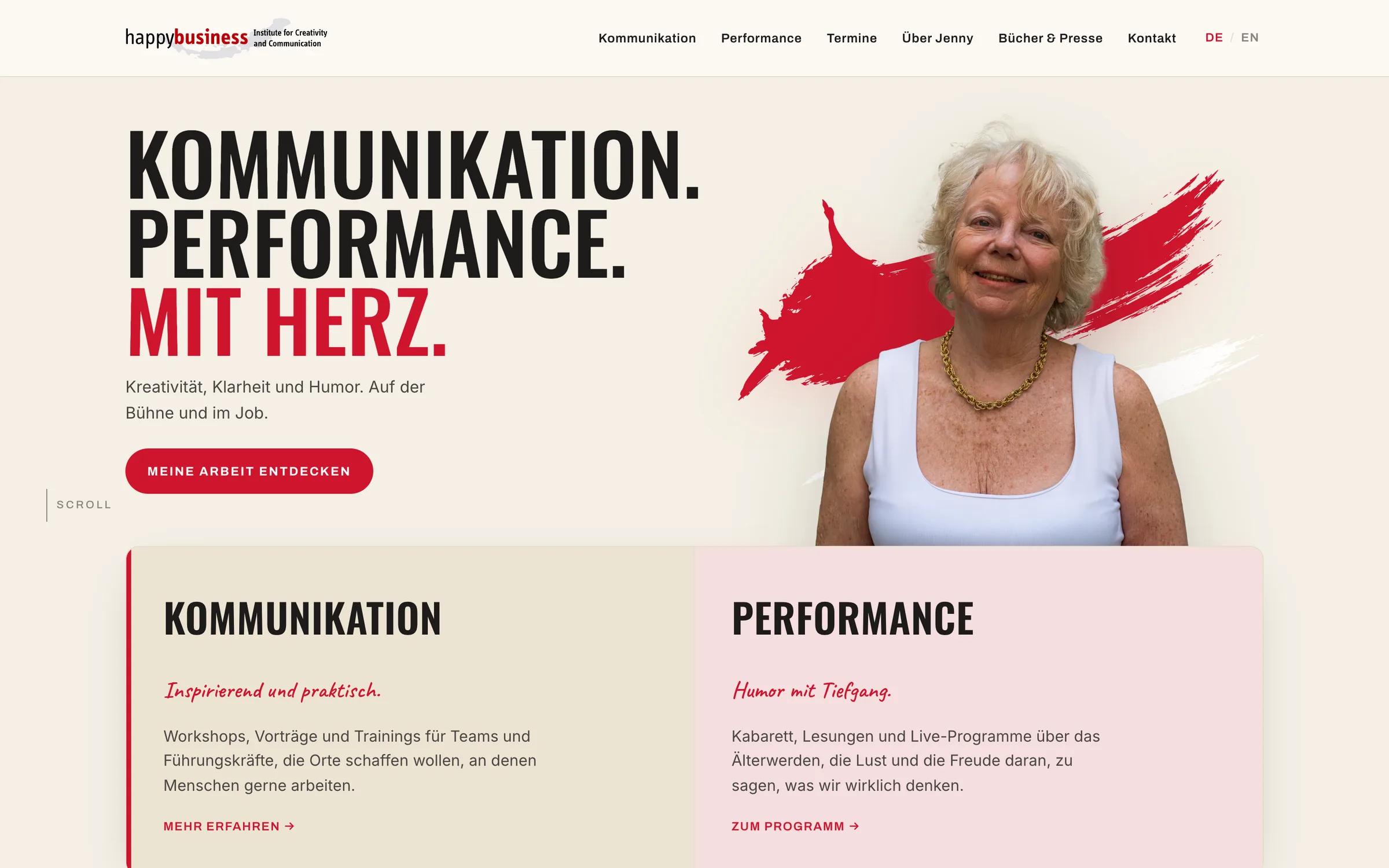 happy business - Website & Newsletter Tool on a desktop screen
